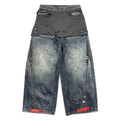 Custom Men's Casual Denim Straight Leg Jeans Light Wash Mid Waist Knitted Washable Heavyweight Spring Streetwear