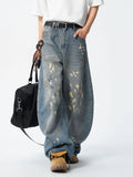 Wholesale  Men's Casual Denim Jeans for Men Streetwear Baggy Denim Jeans Pants