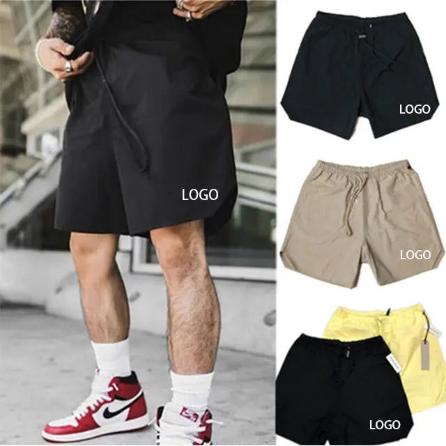 Custom Casual Long Drawstring French Terry Heavy Mens Unisex Fleece Cotton Breathable Eco-Friendly Training Athletic Shorts
