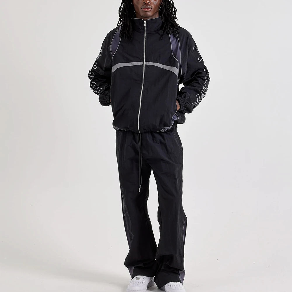 Custom logo Men's Zip up Windbreaker Jacket Lightweight Nylon Windbreaker Jacket