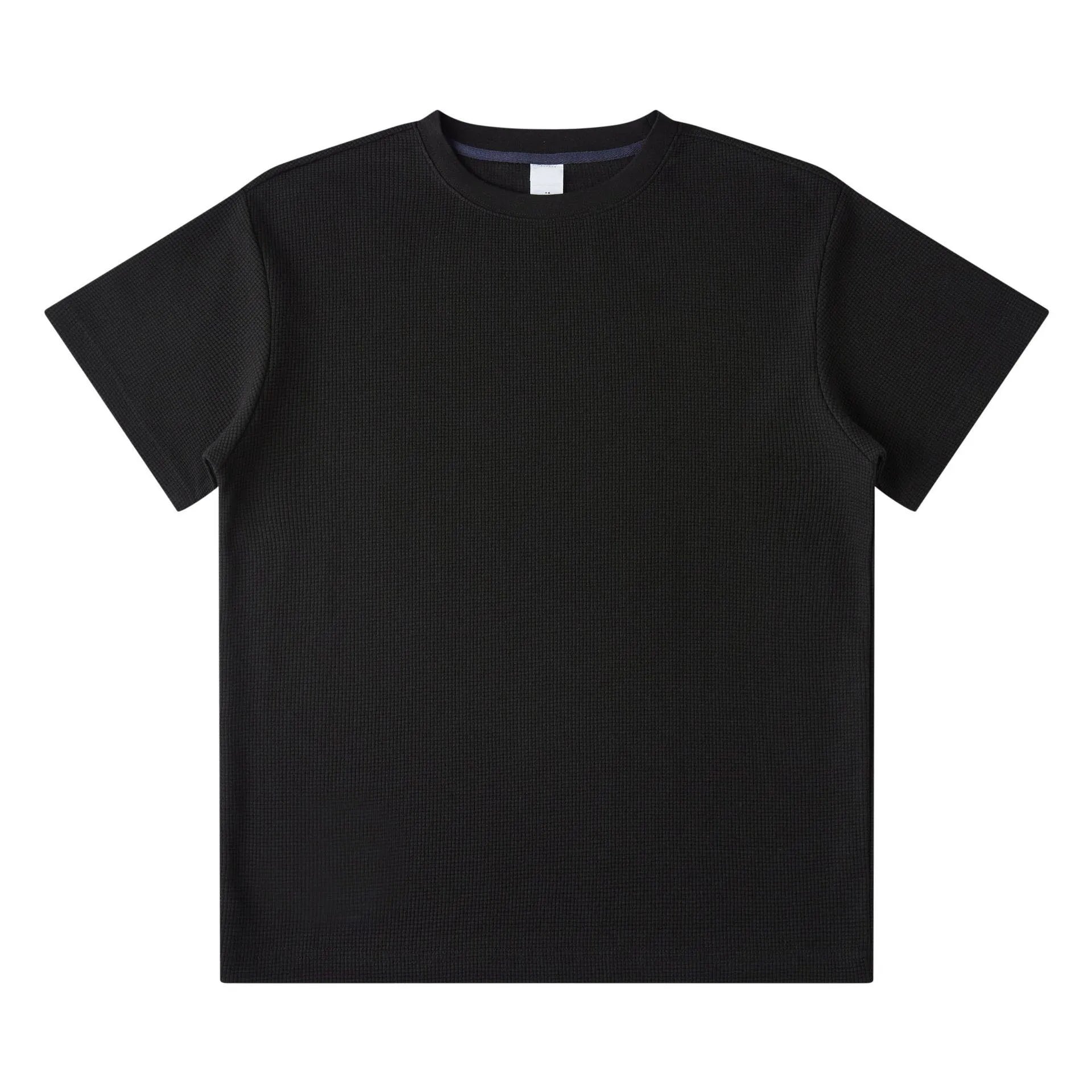 Wholesale 280 Gsm Oversized Tshirt Waffle Cotton Polyester t Shirt for Men Casual Summer Short Sleeve Blank Waffle Tee Shirt