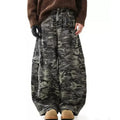Manufacturer Custom Streetwear Vintage Oversized Loose Wide Leg Baggy Trousers Camo Cargo Pants Men