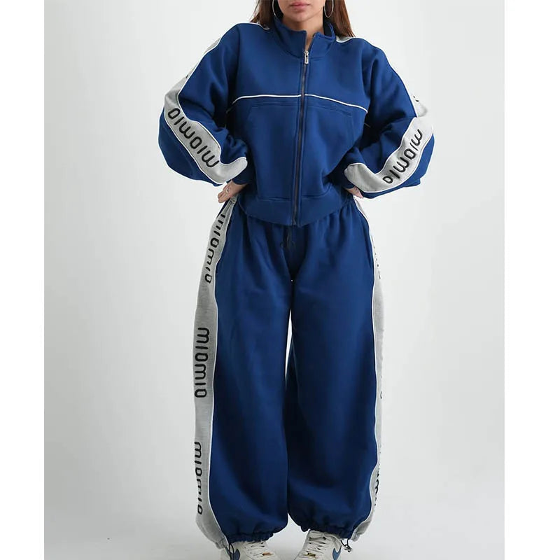 Custom Women Track Suits Two Piece Sets Tracksuit Set Ladies Track Suit 2 Piece Set