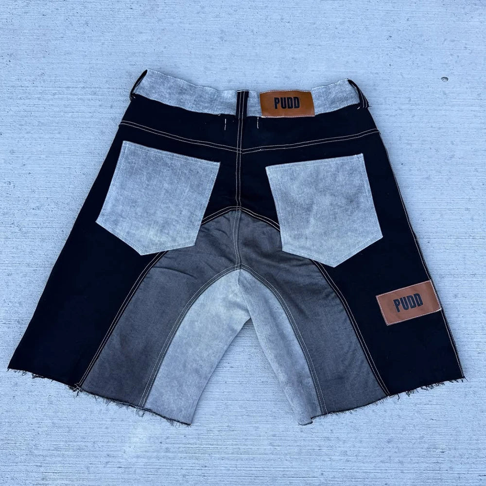 Custom High Quality Black Jorts Men Denim Shorts Tri-Tone Selvedge Denim Jorts Manufacturers