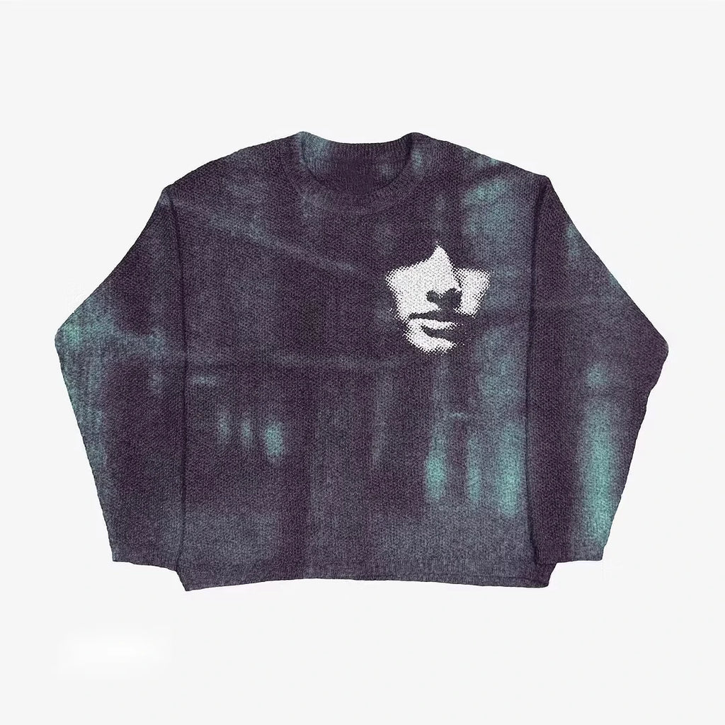 Custom Men's Printed Sweater for Man Knitwear Streetwear Knitted Pullover Sweater