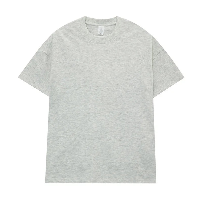 High Quality 230gsm 100% Cotton Oversized Men's Unisex Street Style Short Sleeve T-shirt with Custom Logo Puff Printing