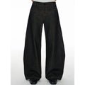 Custom Women's Straight Leg Jeans Beggie Oversized Jeans for Women Barrel Raw Denim Jeans