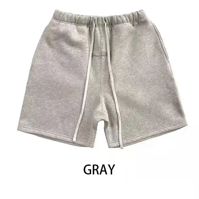 Custom Casual Long Drawstring French Terry Heavy Mens Unisex Fleece Cotton Breathable Eco-Friendly Training Athletic Shorts