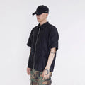 Custom Summer Men's 100% Nylon Zip-Up Short Sleeve Anti-Wrinkle Eco-Friendly Casual Shirts