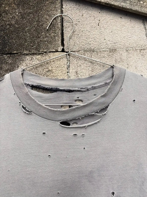 Custom Acid Wash t Shirt Oversize Vintage Pocket Tee t Shirt for Men Distressed Tshirt