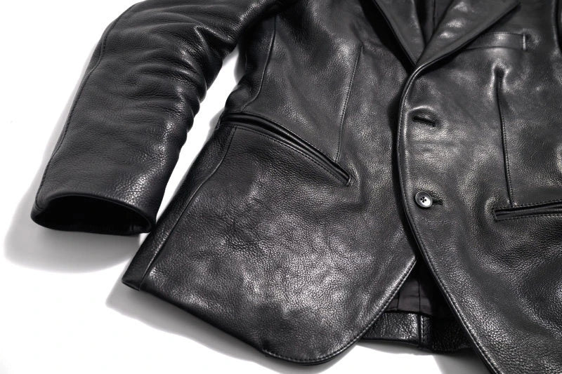 Custom Men's Leather Jacket for Men Formal blazer Jackets Business PU Leather blazer Jackets