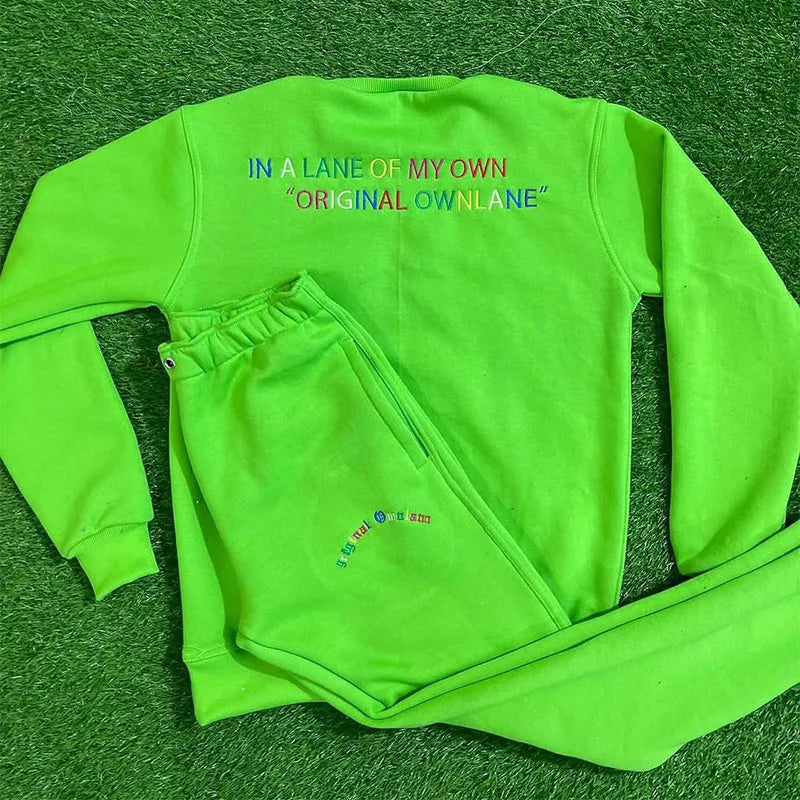 Custom logo Sweatshirt and Sweatpants Set Embroidery Sweatshirt and Pants Set Co Ord Set Men Tracksuits
