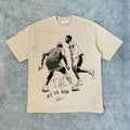 Custom Men's 100% Cotton Knitted Loose Fit Short Sleeve Tee Shirt with Front Logo Printed Design 180 Grams