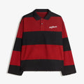 Custom Long Sleeve Embroidered Polo Shirt Men's Full Sleeve Polo Shirts with Stripes Cotton Boxy Polo Shirt