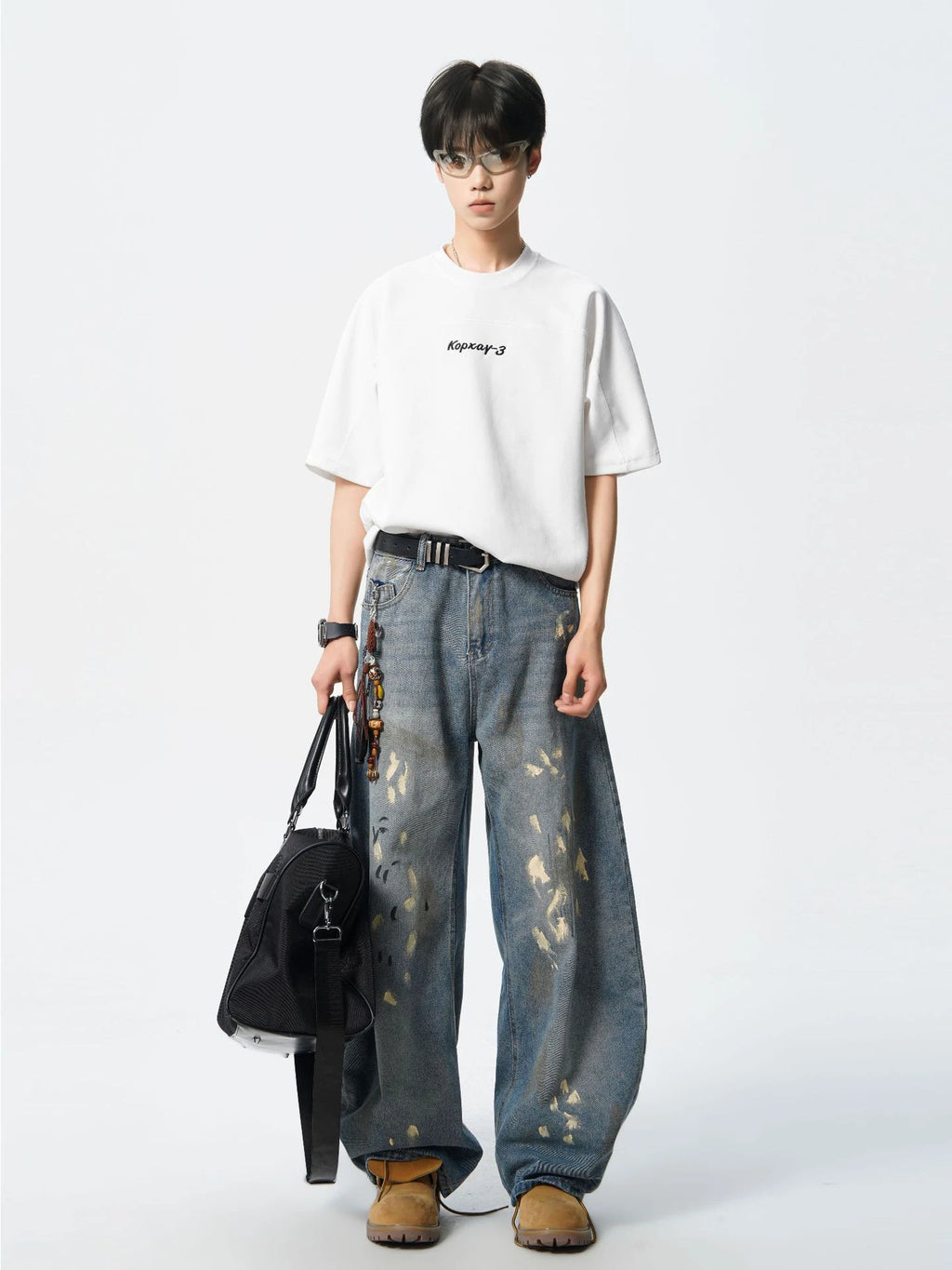 Wholesale  Men's Casual Denim Jeans for Men Streetwear Baggy Denim Jeans Pants