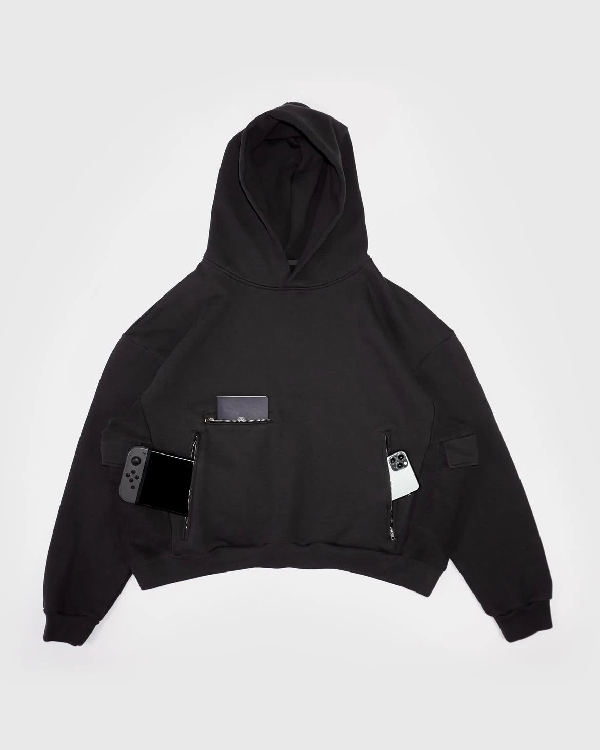 Custom Men Casual Boxy Hoodie Heavyweight 400 Gsm Boxy Oversized Hoodie Witch Zipper Hoodie