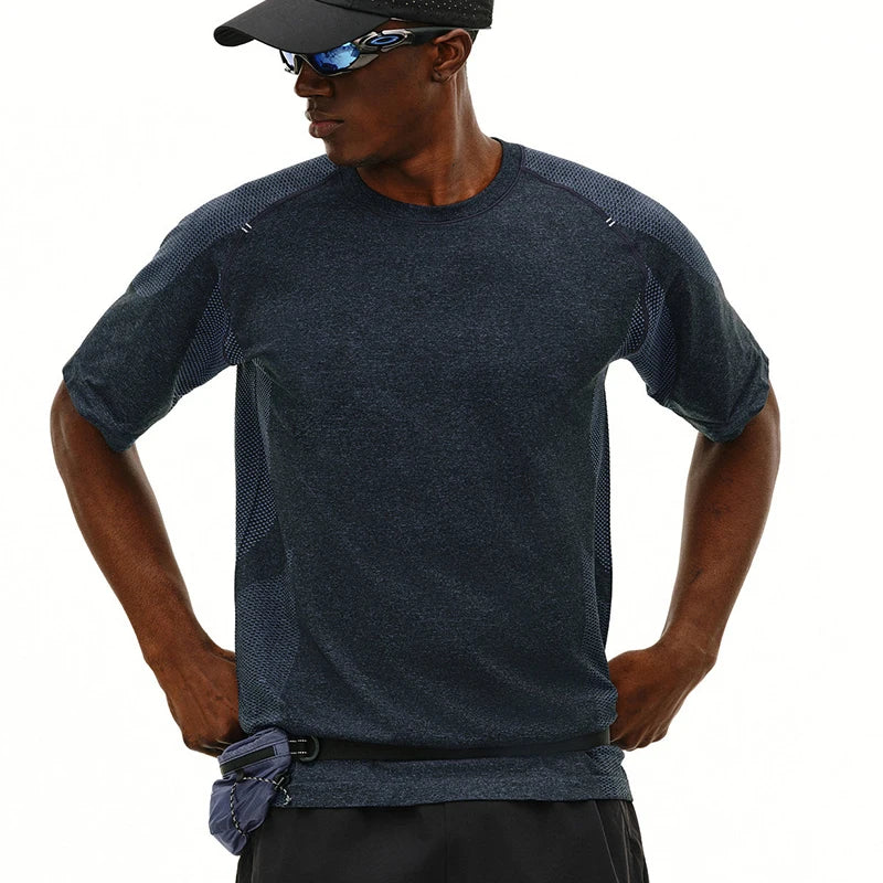 Customize Sports Gym Compress Tshirt Men Gym Tee Shirt Men Breathable Crew Neck T-shirt