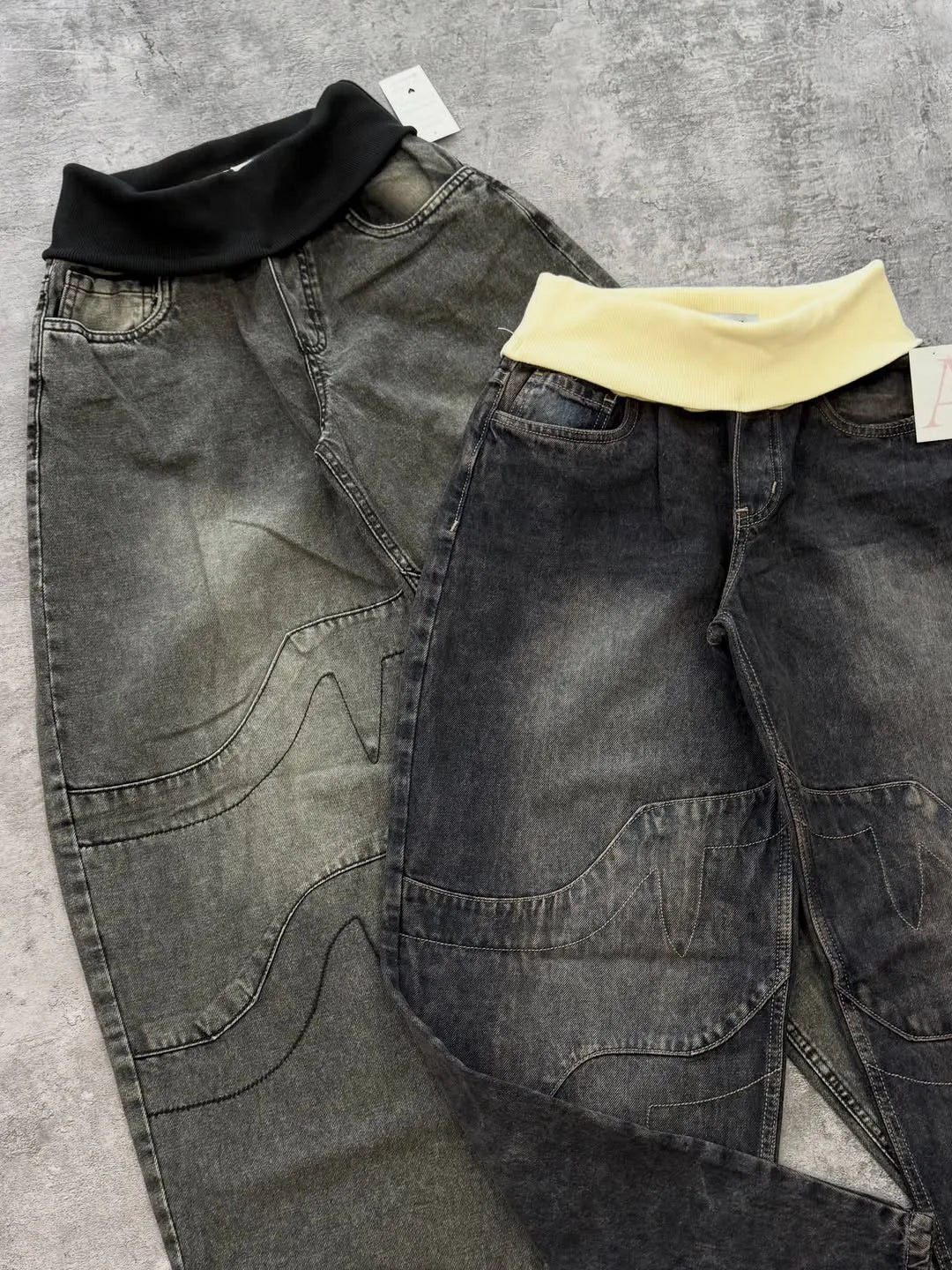 Clothing Manufacturer Custom Baggy Denim Jeans for Men Casual Heavyweight Denim Sweatpants