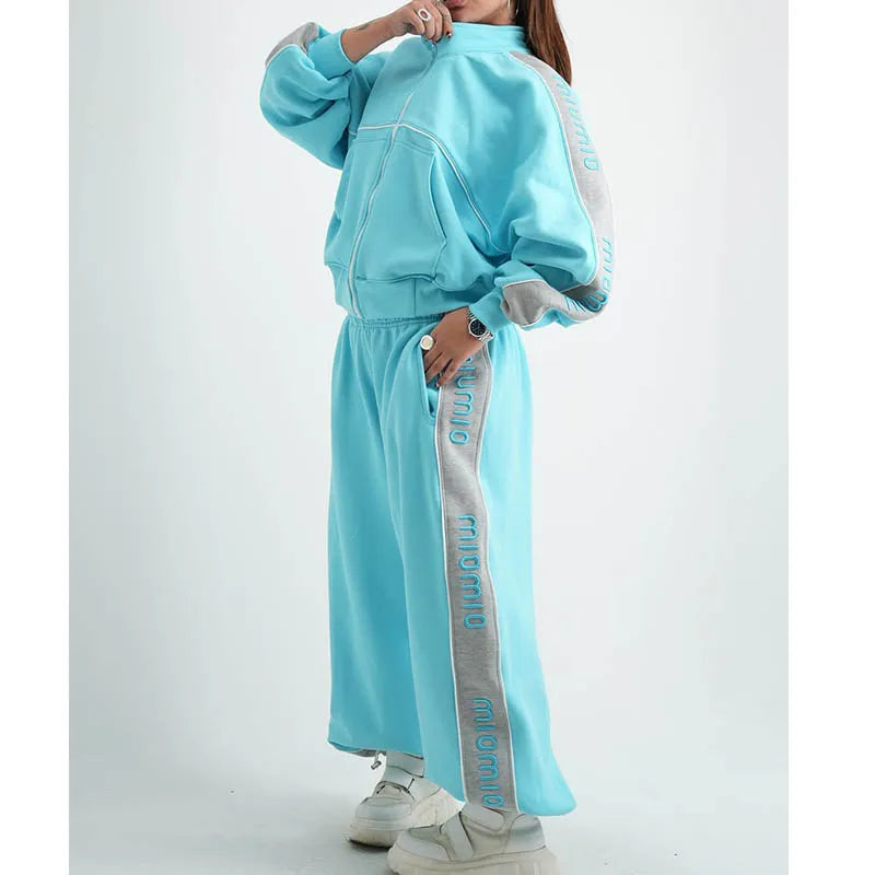 Custom Women Track Suits Two Piece Sets Tracksuit Set Ladies Track Suit 2 Piece Set