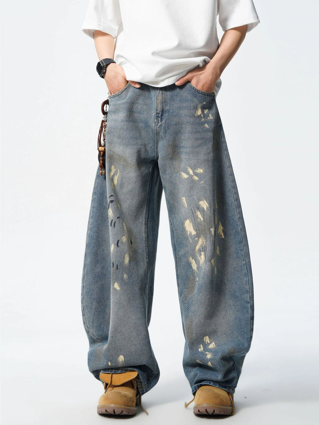 Wholesale  Men's Casual Denim Jeans for Men Streetwear Baggy Denim Jeans Pants