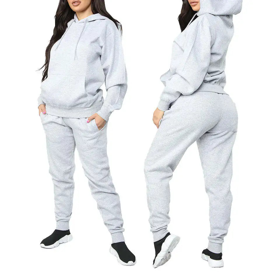Joggers Suits Custom Logo Top Set Hood Sweatshirts Sweatpants Blank Heavy Hoodies Sets Women Clothing Women Fall Outfits 2025