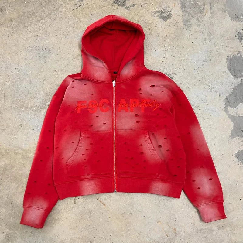 Custom Premium 400gsm 100% Cotton Solid Zipper-Up Hoodie Unisex Autumn Eco-Friendly Oversized
