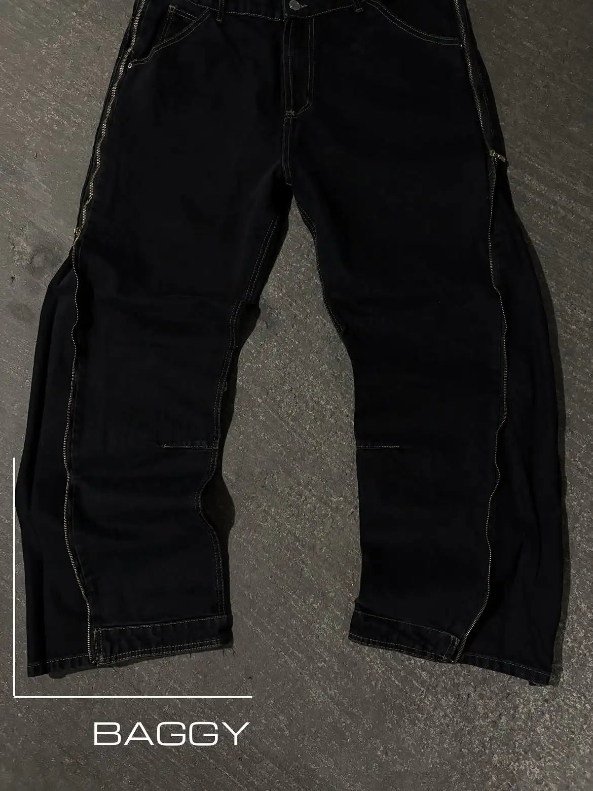 Custom Baggy Denim Jeans Pants Men Zipper Straight Fit Jeans High Quality