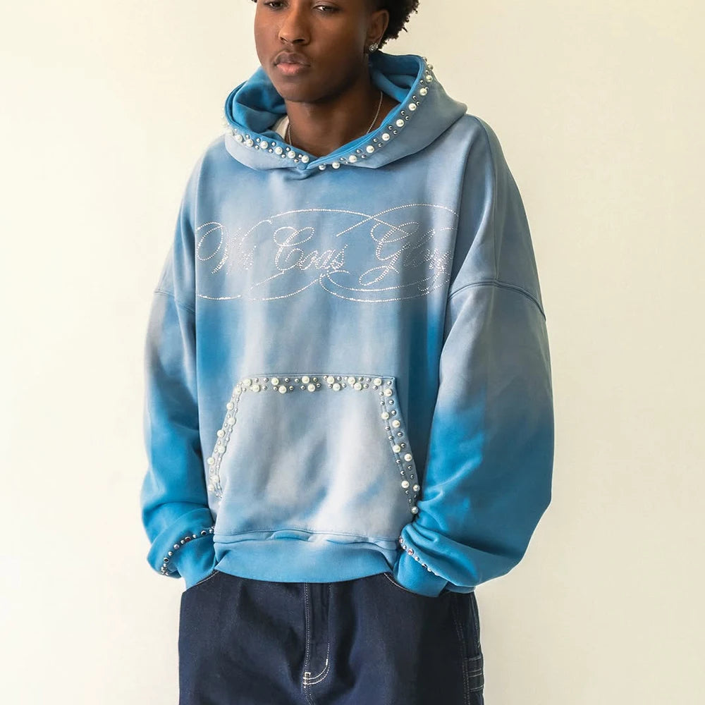 Manufacturer Custom Hoodie Boxy Fit 450 Gsm Oversized Hoodie for Men Streetwear Beard Embroidery Hoodie