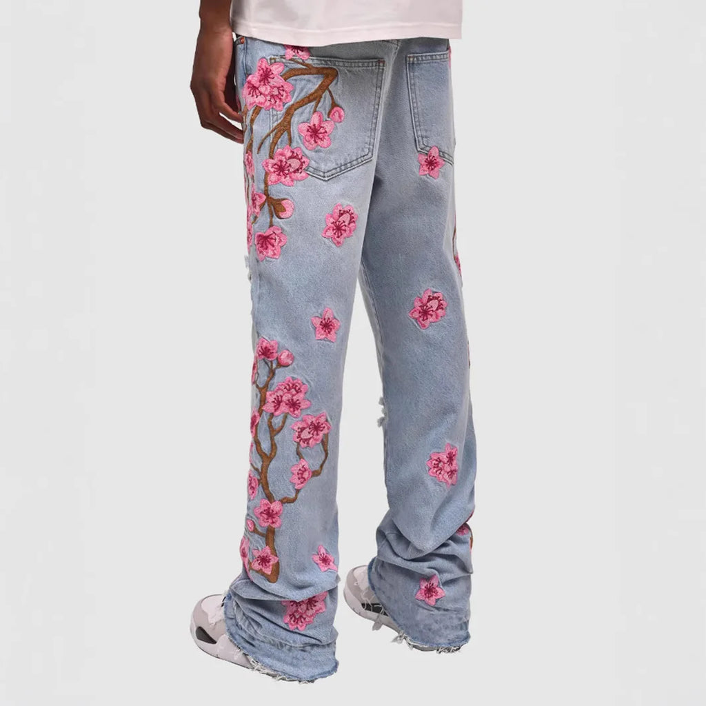 Wholesale Men's Casual Embroidery Jeans Pants for Men Embroidered Jean Manufacturer