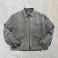 Custom Men's Vintage Workwear Jacket Zip up Distressed Wash Canvas Work Jacket Manufacturer