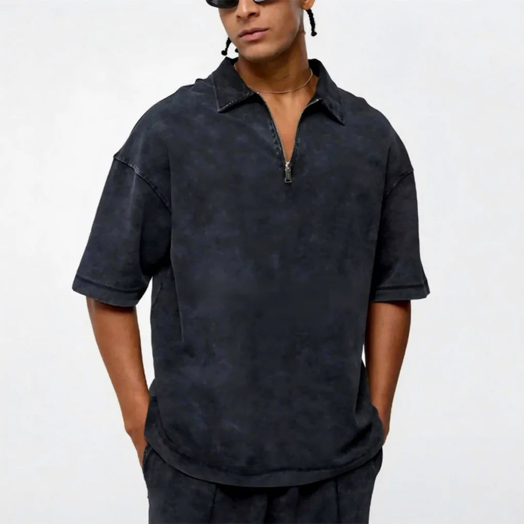 Custom Men's Premium Polo Quarter Zip up Polo Shirt for Men Polo Shirts High Quality