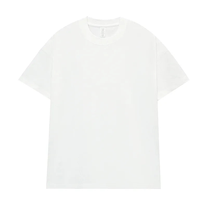 High Quality 230gsm 100% Cotton Oversized Men's Unisex Street Style Short Sleeve T-shirt with Custom Logo Puff Printing