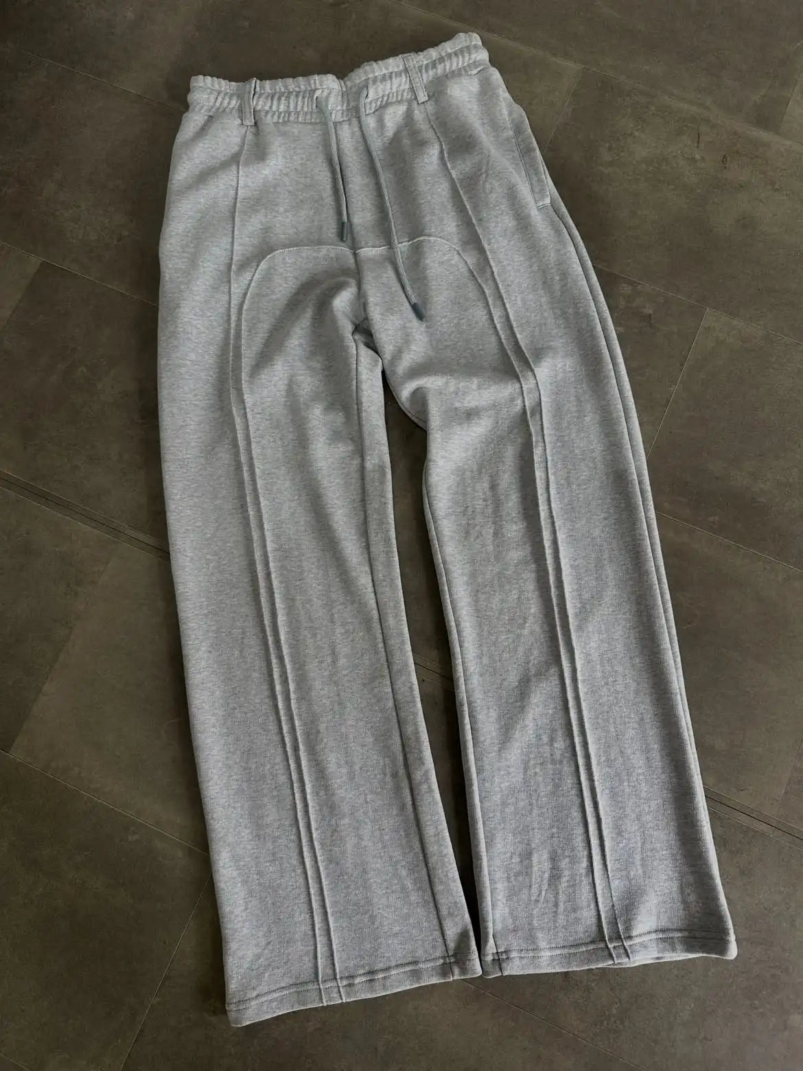 Custom Grey Casual Sweat Pants Heavyweight Drawstring Premium Sweatpants for Men Straight Fit Pants