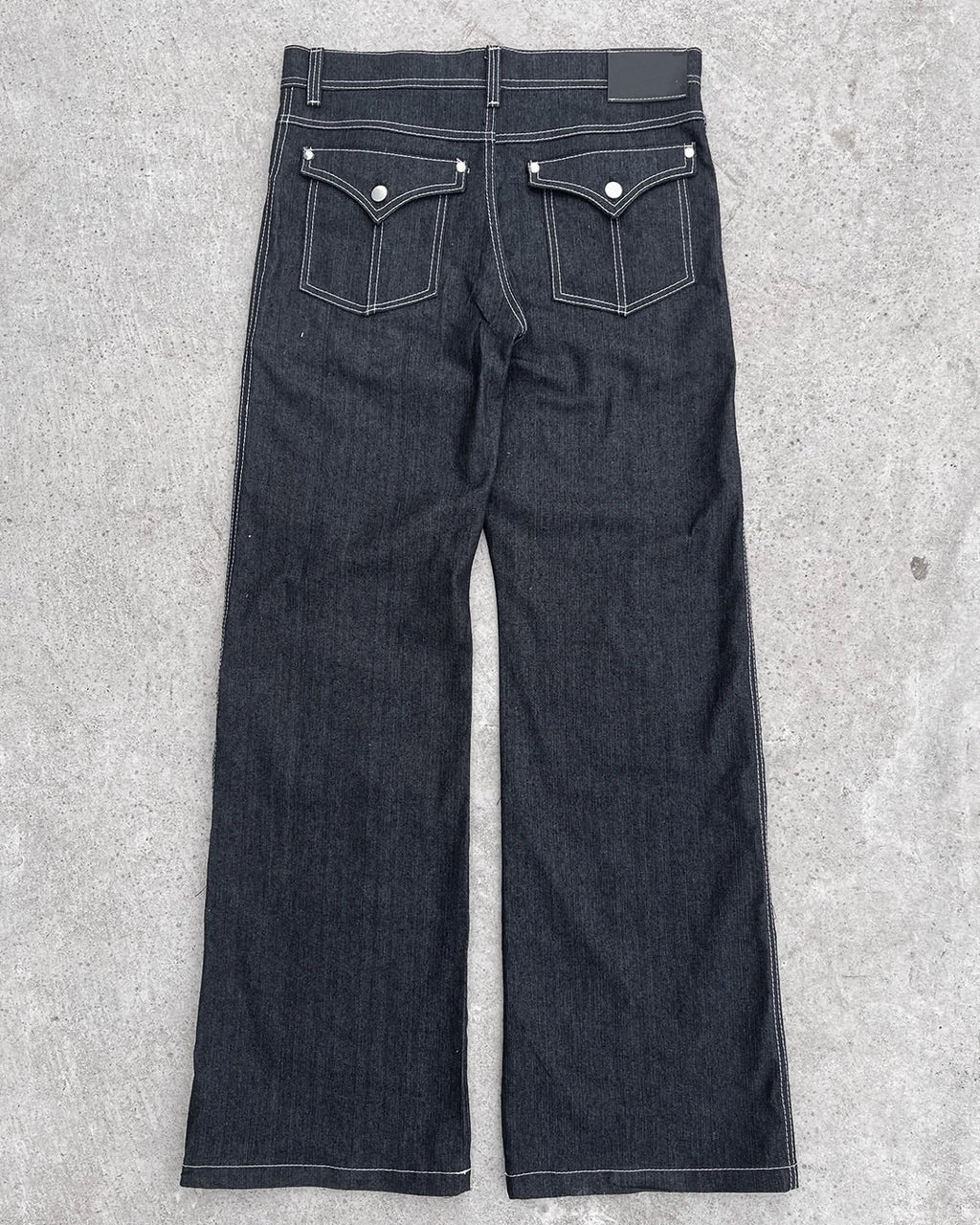 Custom Men Raw Selvedge Denim Jeans Straight Fit Black High Street Style Denim Jeans