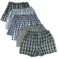 Wholesale Men's Checker Plaid Shorts Assorted Cotton Blend Boxers Trunks Underwear Boxer Shorts Men