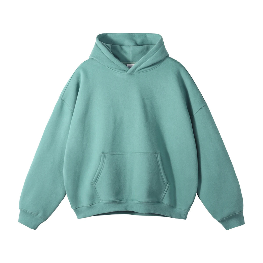 Custom Heavyweight 100% Cotton Pullover Hoodie 3D Embossed Streetwear Oversized and Hooded with Solid Pattern for Men