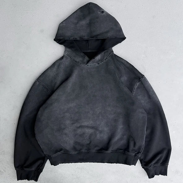 Custom Vintage Wash Hoodie Men Plain Blank Hoodies High Quality Pullover Hoodie