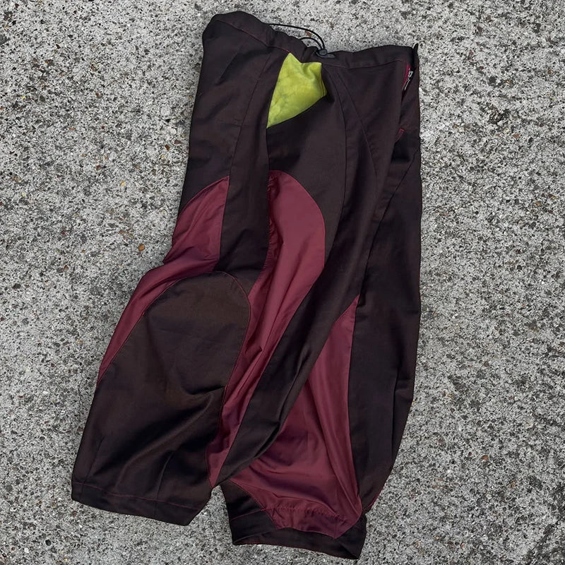 Custom Casual Lightweight Mid Waist Nylon Track Pants Baggy Men Loose Fit Drawstring Closure