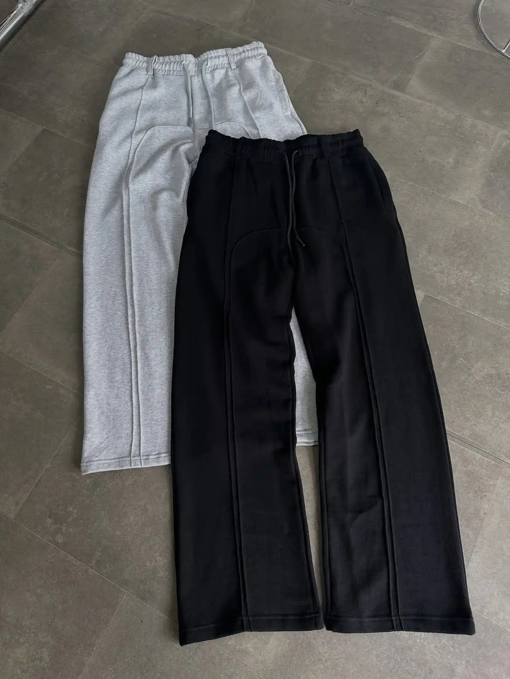 Custom Grey Casual Sweat Pants Heavyweight Drawstring Premium Sweatpants for Men Straight Fit Pants