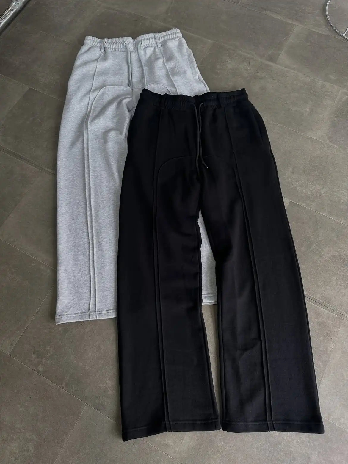 Custom Grey Casual Sweat Pants Heavyweight Drawstring Premium Sweatpants for Men Straight Fit Pants