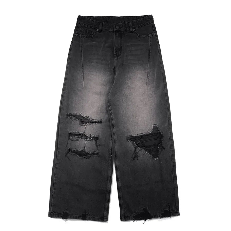 Custom Men's Ripped Denim Jeans Hommes Original Baggy Jeans for Men 2026