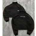 Custom Mockneck Sweatshirt Oversized Mockneck Crewneck Sweatshirt for Men Wash Mock Neck Sweatshirt Blank