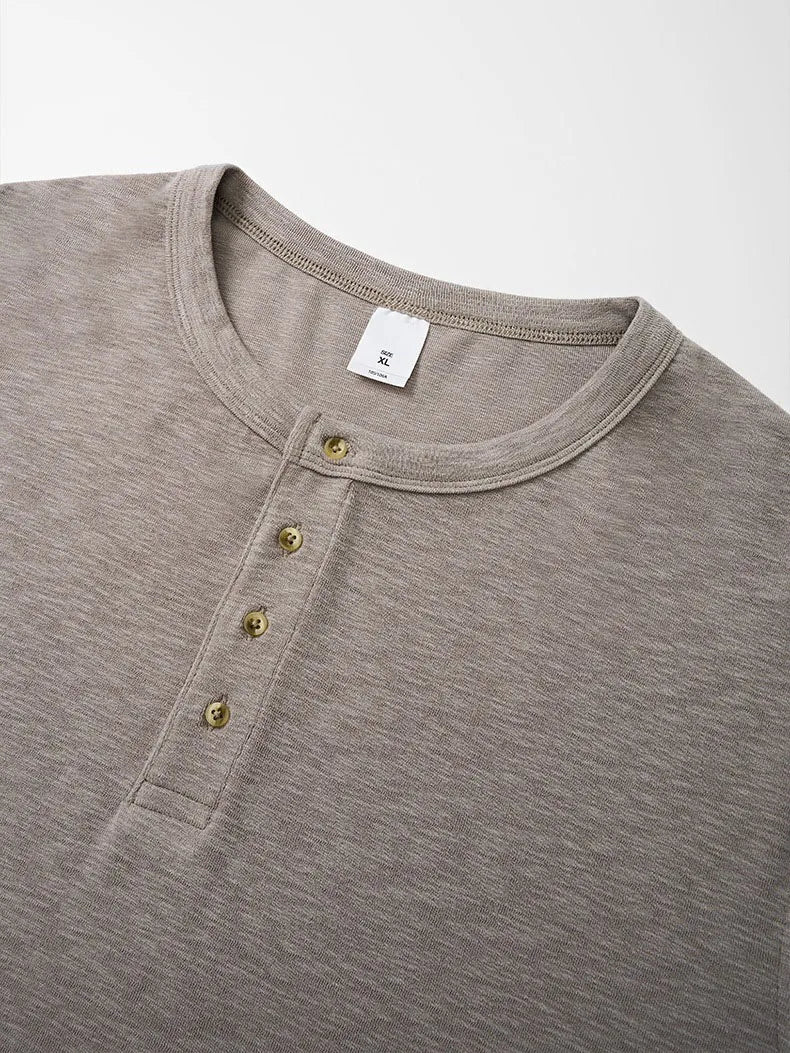 Custom Half Buttoned Down Henley Shirts for Men Summer Casual Cotton Henley t Shirt Unisex