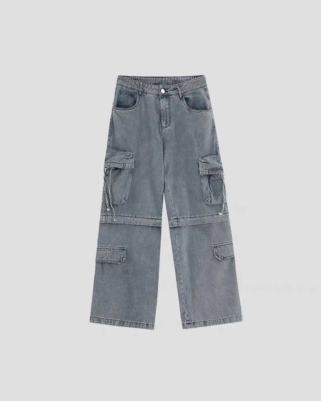 Custom Woman Cargo Jeans Ladies Jeans Cargo Pants with Side Pocket