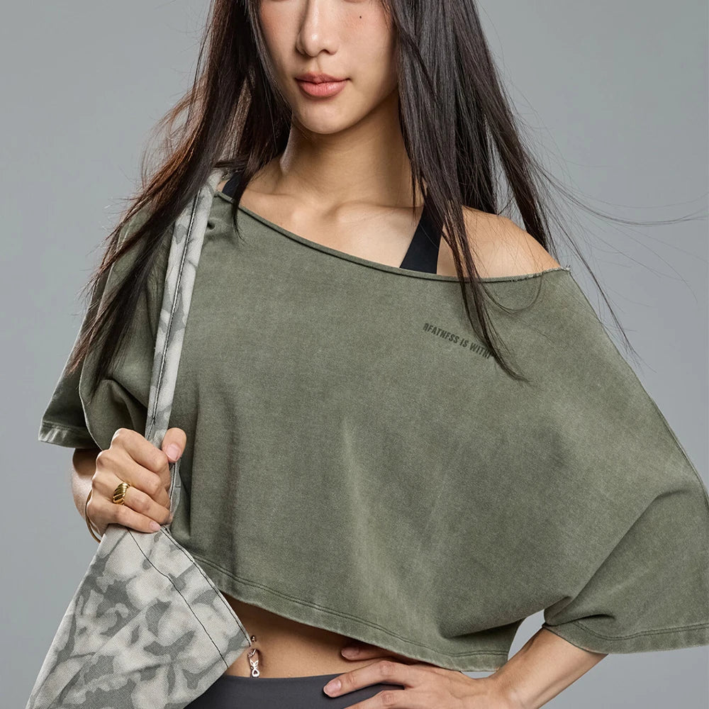 Custom Women's Summer Crop Top Ladies Female Crop Top Vintage Wash Croptop Women Oversize Cropped Tee Shirt