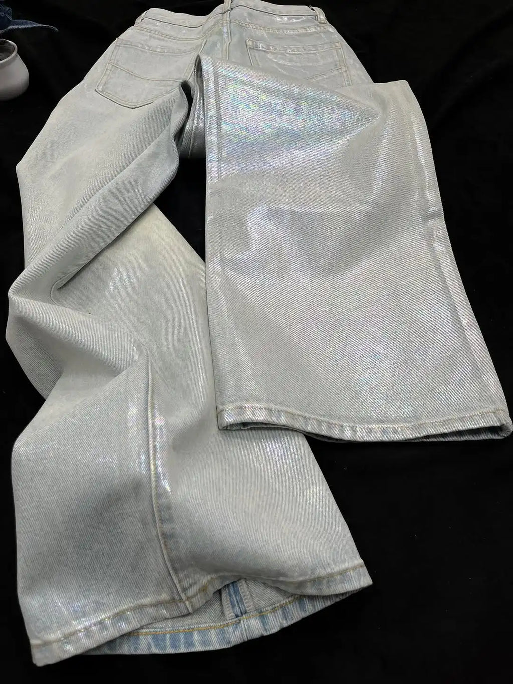 Custom Shiny Denim Jeans Men Vintage Straight Fit Jean Manufacturers