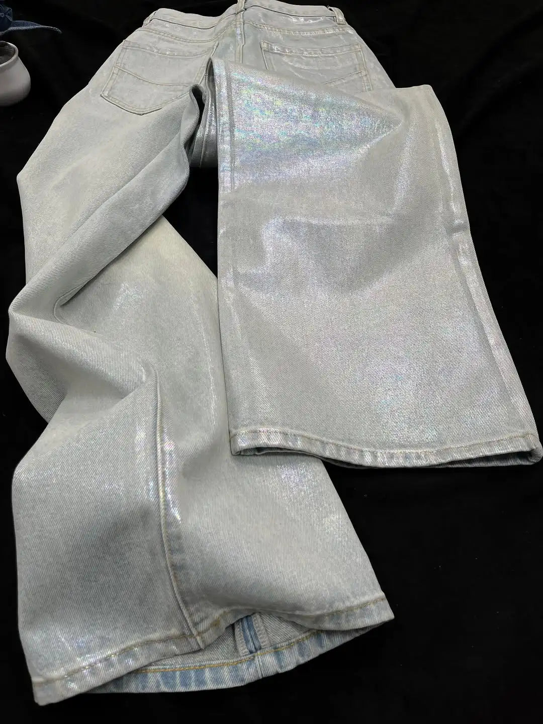 Custom Shiny Denim Jeans Men Vintage Straight Fit Jean Manufacturers