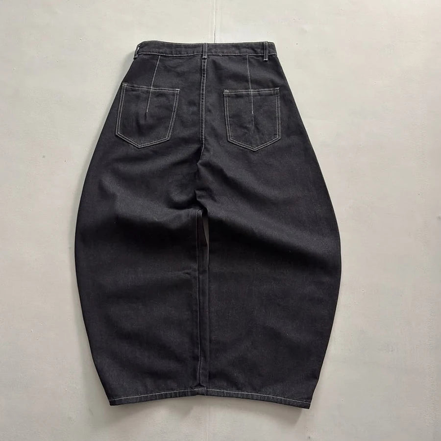 Custom Barrel Jeans Men Baggy Japan Style Barrel Jeans Men Japanese Raw Selvedge Denim Jeans 16 oz