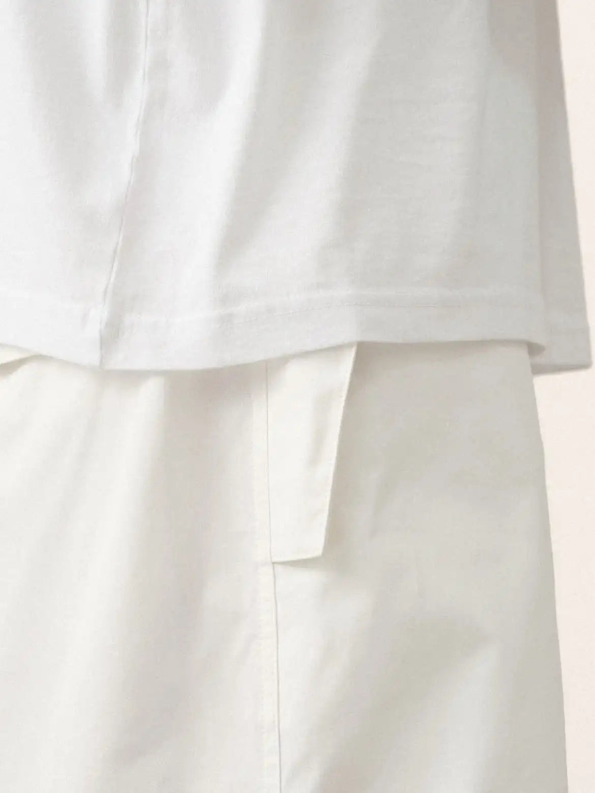 Custom Men's Summer White Long Baggy Shorts for Men Casual Nylon 3/4 Shorts