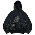 Custom Embroidered Winter Casual Hoodie for Men with Skulls Pattern and Your Own Logo